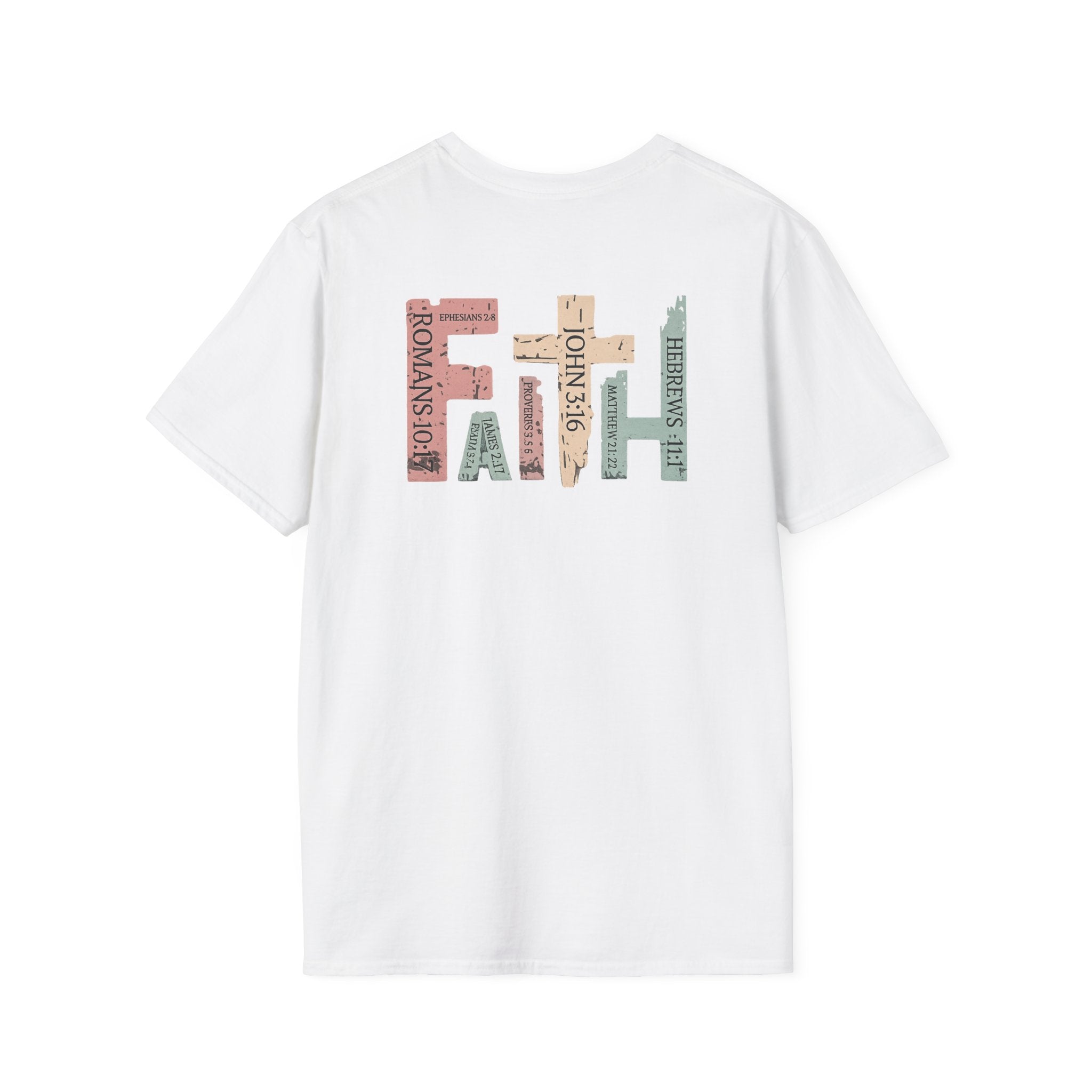 Faith Cross T-Shirt — Christian Faith Graphic Tee with Scripture Text